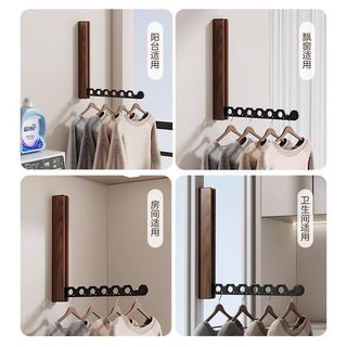 Sao BiểnHome Walnut Có Thể Gập Lại Vô Hình Giá Phơi Ban Công Treo Tường Hộ Gia Đình Trong Nhà Vịnh Cửa Sổ Quần Áo Thanh