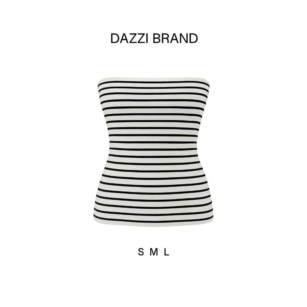 Áo ống kẻ sọc basic ôm body vải cotton mịn Women A054