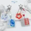 E-WOITD Thời Trang Đơn Giản Handmade Thẻ Đính Hạt Móc Khóa Mặt Dây Chuyền Dành Cho Nữ Cô Gái Sáng Tạo Bapa Phụ Kiện Trang Trí Quà Tặng E-WOITD