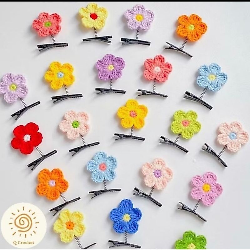 Kẹp Tóc Lò Xo Nhún Nhảy , Kẹp Tóc Len Handmade