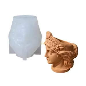 Flgo DIY Lady Bust Container Khuôn cho các dự án thủ công bằng nhựa điêu khắc