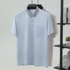 2026 Mới Mùa Hè Nam Tay Ngắn Rời Áo Sơ Mi Polo Thoáng Khí Băng Lụa Mát Áo Thun