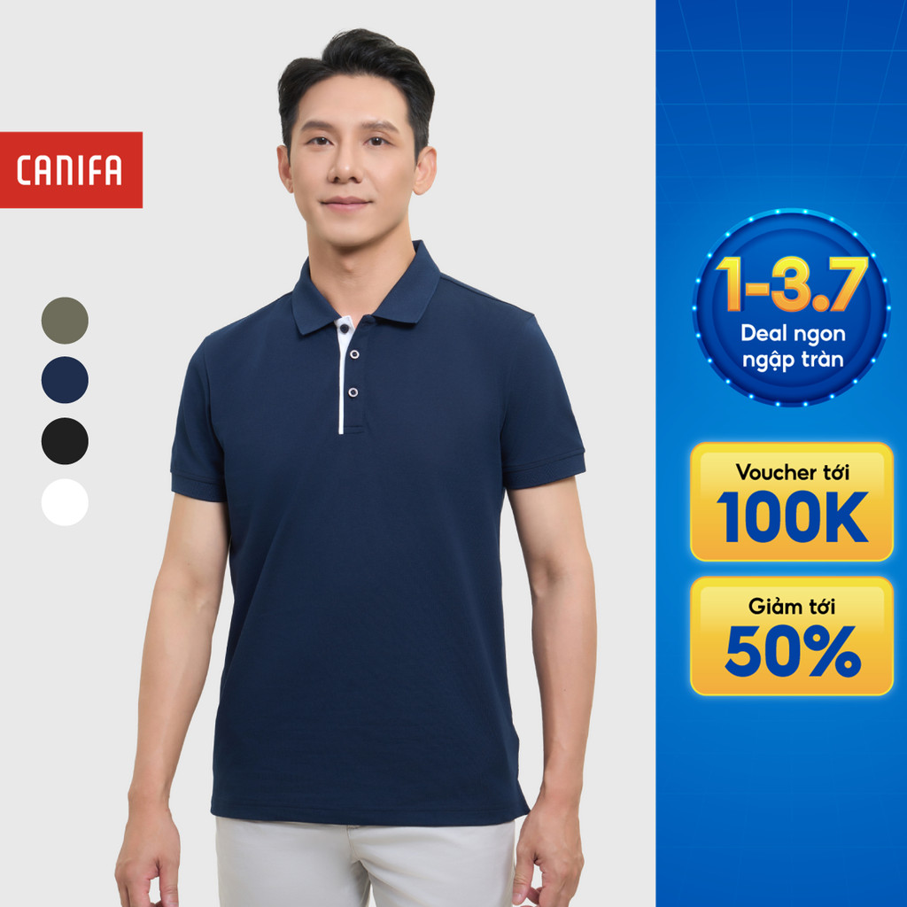 Áo Polo nam CANIFA ngắn tay phom dáng cơ bản mặc đi làm đi chơi 8TP26A003