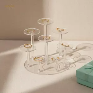 PNPIA- 6 8 10 Miếng Bền Đế Tròn Đế Trưng Bày Chuyên Nghiệp Bàn Sắp Xếp Trang Sức Bán Lẻ Mỹ Phẩm Trưng Bày