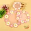 DWEL Hoa Cúc Cách Nhiệt Thảm Cách Nhiệt Placemats Miếng Lót Ăn Bát Miếng Lót Cốc Thảm Bàn Đệm Chống Trơn Trượt Đế Lót Ly