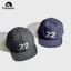Mũ American Retro Số Thêu Sọc Mềm Vành Mũ Bóng Chày Nam Nữ Cùng Phong Cách Đường Phố Hip Hop Ván Trượt Mũ Chống Nắng