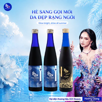 Combo 3 Chai Nước Uống Collagen 82X Bao Gồm 2 PLACENTA CLASSIC + 1 COLLAGEN SAKURA (500ml/Chai)