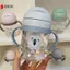 Cốc cho bé 250ml có ống hút Học tập cho ăn Cốc tập uống nước VN