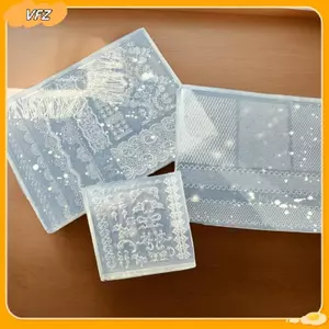 VFZ 3D Khuôn Làm Móng Silicon DIY Giảm Ren Ruy Băng Mẫu Cho Móng Tay Trang Sức Thủ Công Móng Tay Trong Suốt Khuôn Móng Tay Nghệ Thuật Trang Trí Louislifecool