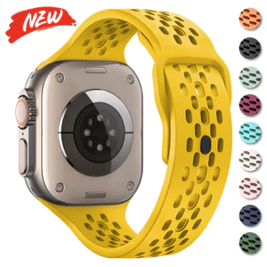 Dây đeo silicon tương thích cho Apple Watch Series 11 / 10 46mm 42mm Ultra3 2 49mm 45mm 41mm 44mm 9 8 7 6 SE