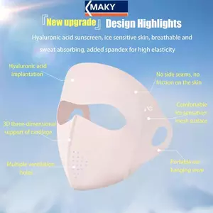 Mặt nạ MAKY Traceless Phụ nữ có thể tháo rời Facekini Ice Silk Chống tia cực tím Mùa hè thoáng khí Vỏ mỏng toàn mặt VN
