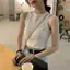 Áo Vest không tay cổ tròn màu trơn phong cách Hàn Quốc mùa hè 2026 Sweet Hot Girl Slim-fit Slimmer Look Phong cách ngắn gọn có thể mặc áo ngoài