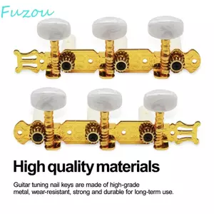 FUJIOU 2 Cái / bộ Chốt điều chỉnh đàn Guitar cổ điển, Kim loại bán kín|Phím điều chỉnh đầu, Bộ điều chỉnh phím 3L 3R Bền|Đầu Đàn Guitar Dây Chỉnh Chốt Nhạc Cụ Dây
