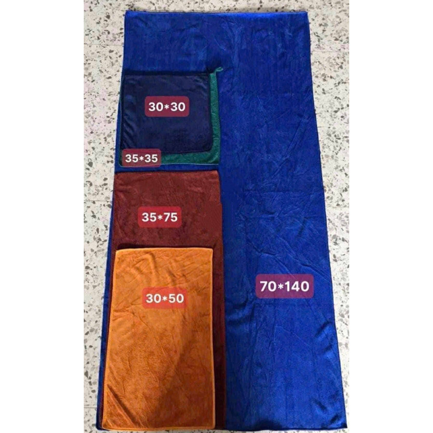 Khăn gội đầu quấn đầu 35x75cm  microfiber mềm mịn thấm hút dùng trong spa salon tóc, tiệm nail, gội đầu