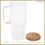 Cốc thủy tinh 40OZ có tay cầm và nắp ống hút cho đồ uống, Cốc cà phê trong suốt có thể tái sử dụng cho nước ép và sữa