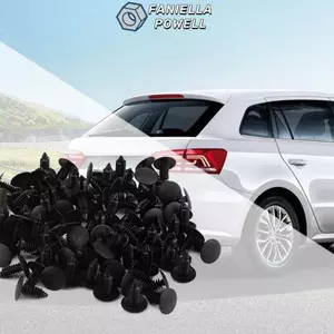 FANIELLAPOWELL 100 chiếc Kẹp giữ, Phích cắm cản trước chống rách loại đẩy, Kẹp thân xe tự động Nylon chặt chẽ đa năng Bảo trì ô tô