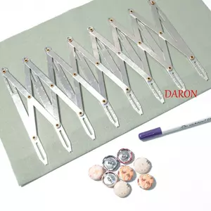 Quy tắc mở rộng DARON, Công cụ đo chiều dài có thể điều chỉnh đa chức năng, Công cụ phụ trợ Dấu nút Bộ chia đẳng lượng DIY Dụng cụ đo lường trang bị để đo lường