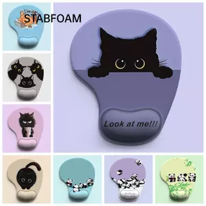 Tấm lót chuột động vật hoạt hình STABFOAM, Tấm lót cổ tay thoải mái chống trượt bằng silicon, Bề mặt mịn màng bền bỉ Máy tính để bàn mềm hỗ trợ cổ tay