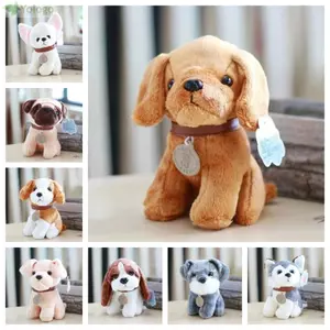 YOLOGO Gối Thú Nhồi Bông, Búp Bê Husky Golden Retriever Búp Bê Chó Con Dễ Thương Sang Trọng Đồng Hành Búp Bê, Chó Thú Cưng Nhỏ 20CM Động Vật Sang Trọng Đồ Chơi Sinh Nhật Quà Tặng Giáng Sinh