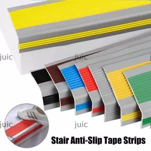 Băng chống trượt cầu thang JUIC, Viền cạnh cầu thang tự dính PVC, Tấm bảo vệ cạnh bước chống nước hình chữ L Văn phòng tại nhà