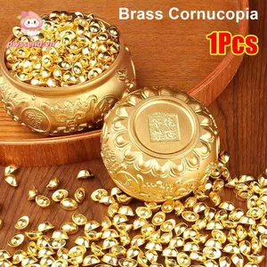 PTSSEND 1 Cái Bát Kho Báu, Sức Mạnh Ma Thuật Thu Hút Sự Giàu Có Bằng Đồng Cornucopia, 4 / 6 / 8cm May Mắn May Mắn Để Bàn Trang Trí Nhỏ Trang Trí Nhà