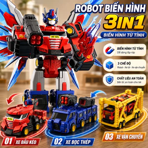 Đồ Chơi Robot Biến Hình Từ Tính 3in1,Robot Biến Hình Xe Thông Minh Cho Bé Trai,Đồ Chơi Thú Vị,Thích Hợp Làm Quà Tặng