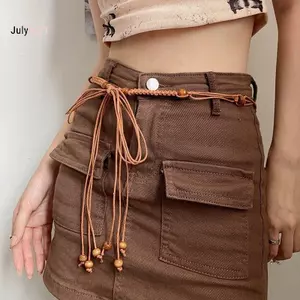 JULYHOT Đơn Giản Đa Năng Phong Cách Dân Tộc Dây Thắt Lưng Cho Nữ Váy Đính Hạt sel Eo Dây Xích Vintage Trang Trí Đầm Thắt Lưng Quà Tặng Massivedeals