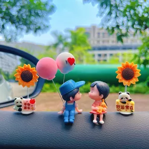 TikTok Influencer Xe Điều Khiển Trung Tâm Gấu Trúc Hoa Hướng Dương Đồ Trang Trí Nội Thất Ô Tô Đồ Trang Trí Phước Lành Cặp Đôi Dễ Thương Lắc Đầu Đồ Trang Trí