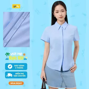 Áo Sơ-mi Ngắn Tay YODY form regular fit essential WOSS26S002