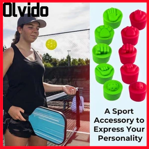 Phích cắm tay cầm mái chèo OLVIDO, Thiết kế cử chỉ vui nhộn Mũ đầu mái chèo Pickleball có thể tái sử dụng, Mũ vòi mái chèo cảm ứng mềm đa năng