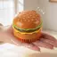 Quạt cầm tay Mini Hamburger có thể sạc lại Quạt làm mát sáng tạo Trang trí máy tính để bàn Quà tặng mùa hè cho bé gái Bé trai saixit2vn