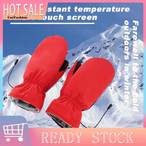 < CarFashion > 1 Cặp Găng Tay Làm Nóng Mùa Đông Lót Sang Trọng Chống Trơn Trượt