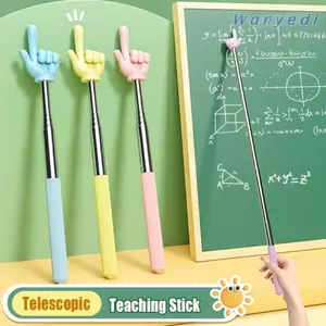 Gậy đọc sách ngón tay WANYEDI, Con trỏ giảng dạy thanh kính thiên văn bằng thép không gỉ, Thiết kế ngón tay chuyên nghiệp Dụng cụ giảng dạy con trỏ tay bảng trắng