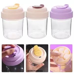 Cốc cà phê làm đá DONOVANQQ, di động có nắp niêm phong Khay đá Khuôn cốc nước, DIY 400ml 5 chiếc Khay chế độ băng Loại ép cốc đá cho mùa hè
