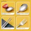 Ziyulinyuk Bộ Dao Kéo Nĩa Chopstis Thìa 3 Trong 1 Thép Không Gỉ Bộ Đồ Ăn Có Hộp Bộ Đồ Ăn Flatware Du Lịch Cắm Trại Flatware VN