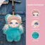 HFSHY Hoạt Hình Dễ Thương Lông Tơ Xoăn Tóc Sang Trọng Móc Khóa Mặt Dây Chuyền Vinyl Mặt Túi Trang Trí Di Động Bapa Phụ Kiện Cho Trẻ Em VN