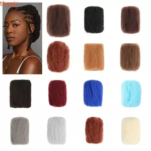 THEGIRL8B 50g / chiếc Afro Kinky xoăn số lượng lớn, Tổng hợp màu sắc tự nhiên Remy số lượng lớn Tóc, Bím xoắn Tóc Dreadlocks Phần mở rộng tóc DIY