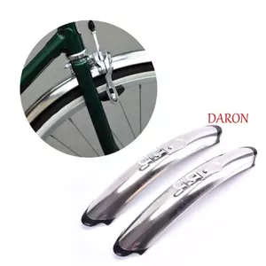 FENDER Tấm chắn bùn xe đạp DARON, Tấm chắn bùn phía trước xe đạp bằng thép không gỉ chống bụi, Dễ dàng lắp đặt Màu bạc cổ điển 700c 27 '' Phụ tùng xe đạp đường trường