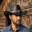 DONOVANQQ Western Cowboy Hat, Faux Leather Bull Head Cowgirl Jazz Hat, Phong Cách Dân Tộc Quý Ông Rộng Vành Cuộn Vành Hiệp Sĩ Mũ Đi Xe Đạp