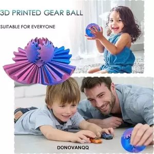 DONOVANQQ Gear Ball, Chất liệu thủ công chắc chắn 3D in 3D Đồ chơi Fidget in 3D, Bánh răng lưới không dây sáng tạo Nhỏ gọn Nhẹ nhàng Quay bóng làm việc nghỉ ngơi