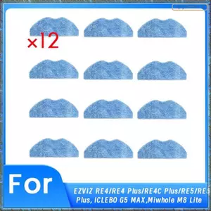 12 Chiếc Rag Vệ Sinh Cho RE4 / RE4 Plus / RE4C Plus / RE5 / RE5 Plus, ICLEBO G5 MAX, Robot Hút Bụi Miwhole M8 Lite