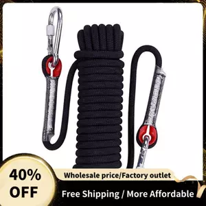 Đường kính 1 mảnh 10Mm Phụ kiện đi bộ đường dài ngoài trời Dây cường độ cao Dây an toàn màu đen