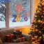 <cosyh>New Year Decal Double-sided Design Easy Application PVC Material Festive Motif