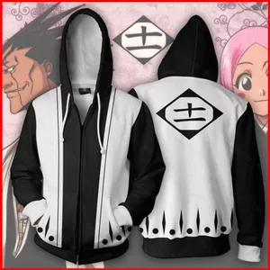 GC1 BLEACH Áo Dài Tay Anime Áo Dáng Rộng Đồ Họa Unisex Cosplay Áo Khoác Ngoài Plus Kích Thước GC1