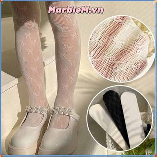Vớ ren MARBLEM, Quần lót trẻ em công chúa lưới, Nơ mềm mại mùa hè Quần legging mỏng màu trắng cho bé