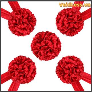 VOIDLESS 1 Chiếc Vải Đỏ Hydrangea, Ruy Băng Cắt Xe Giao Hàng Quả Cầu Hoa Lớn, Kỷ Niệm Trang Trí Lễ Thị Trường Công Nhận Bắt Đầu Kinh Doanh Đám Cưới Trung Quốc Satin Đỏ