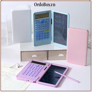 Máy tính toán ORDOBOX, Máy tính khoa học có thể gập lại di động có Notepad LCD, Bảng viết tay 12 chữ số đa chức năng dành cho học sinh