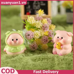 XUAN Mini Chú Heo Dễ Thương Hình Động Vật Mô Hình Rêu Micro Phong Cảnh Trang Trí Nhà Thu Nhỏ Cổ Tích Vườn Trang Trí Phụ Kiện VN