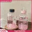 XUAN Kawaii Bình Nước Thẩm Mỹ Tumbler Cho Đá Cà Phê Nước ép Trà Nơ Dễ Thương Cốc Nhựa Có Nắp Ống Hút Chai Uống Di Động VN