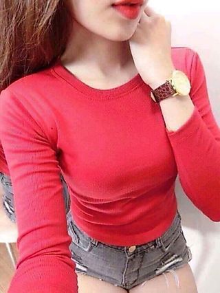 Áo thun gân tay dài tôn dáng, áo thun gân tay dài phong cách hàn quốc - RUBY CLOTHING A04